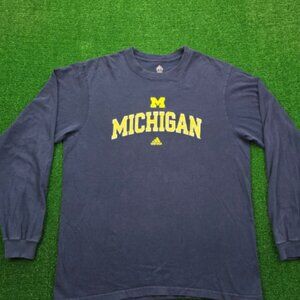Michigan Wolverines Tshirt Mens XL Navy Blue Long Sleeve NCAA Football